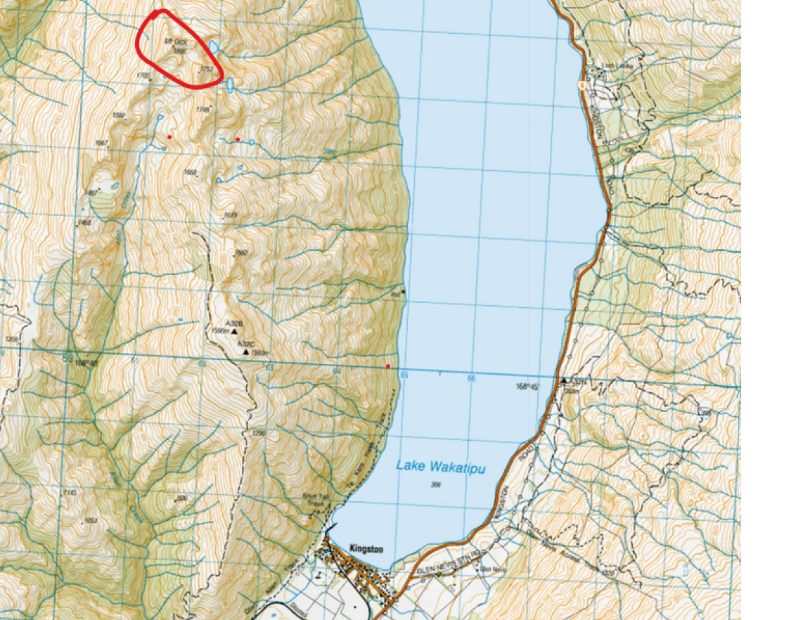 Map showing Mt Dick Map showing Mt Dick